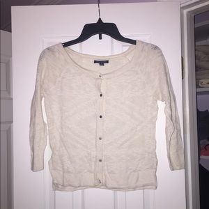 American Eagle light knitted button down sweater
